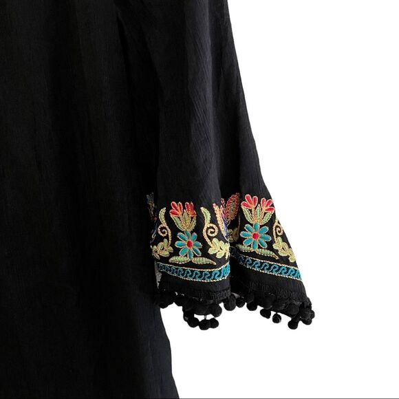 Vava by Joy Han Off Shoulder
Dress Embroidered Ruffle Sleeve Black Sz M - Picture 10 of 14